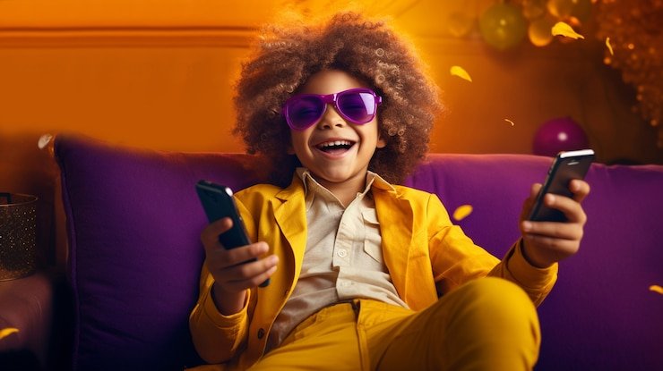 Pengguna membuka Kasino Virtual lewat ponsel